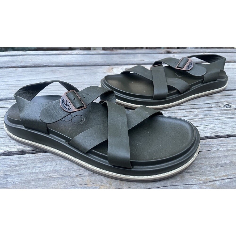 Chaco Townes Women's 10 Leather Sandals Olive Night